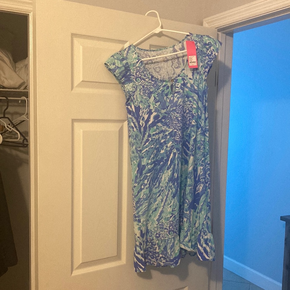 NWT Lilly Pulitzer Blue Cotton Dress